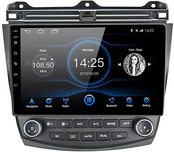 LEXXSON Android Honda Accord estéreo para auto Android 10.1 radios para auto 10 pulgadas pantalla táctil capacitiva alta definición navegación GPS Bluetooth unidad principal para Honda Accord 7th 2003 2004 2005 2006 2007