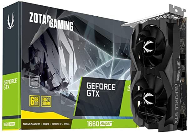 Zotac Gaming GeForce GTX 1660 Super 6GB GDDR6 192-bit placa de video gaming súper compacta ZT-T16620F-10L Geforce GTX 1660 SUPER TWIN FAN