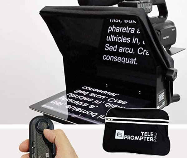 Teleprompterpad Ilight Pro - Almohadilla Telescópica (10.0 In 39.4 X 39.4 In Aluminio Resistente Sin Plástico Endeble) Compatible Con Ipad/Android. Portátil. Cámara Múltiple. Vidrio Divisor De Haz Hd. Fabricado En La Ue. TP-IP-1001BK