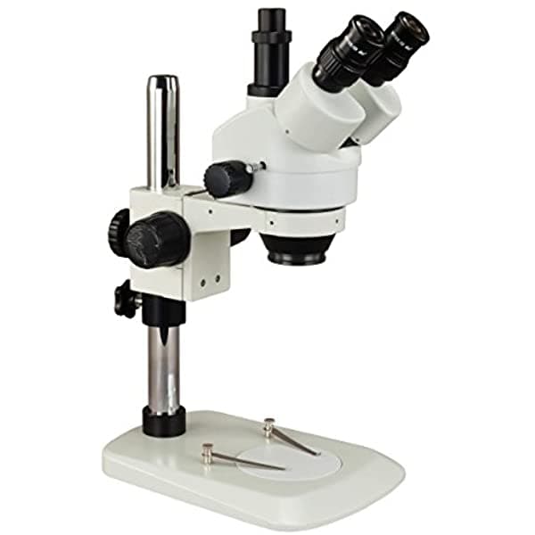OMAX 7X-45X microscopio trinocular (con soporte de metal soporte de mesa estrecho) W43ANT