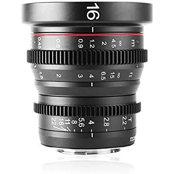 Meike 0.630 In T2.2 Enfoque Manual Gran Angular Fijo Lente De Cine Para M43 Micro Cuatro Tercios Mft Montaje Cámaras Y Cámara De Cine Bmpcc 4K ZN-1622 M43