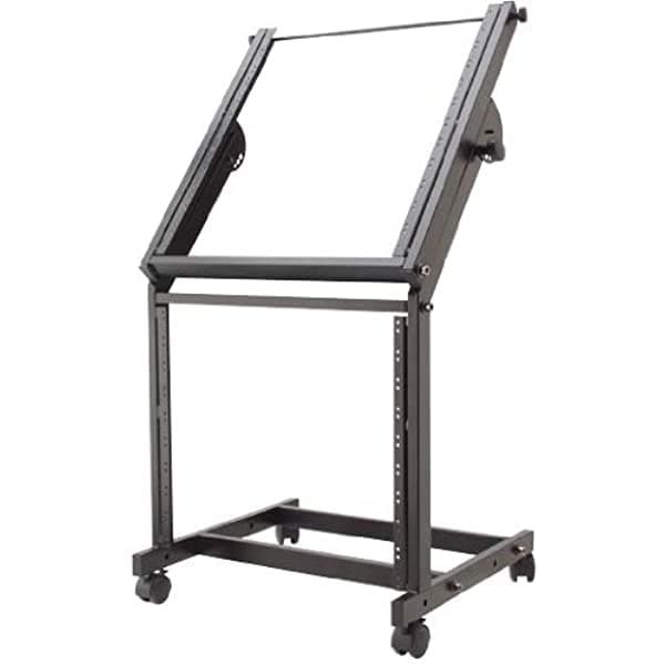 Stagg Mrs-A12 9U Rata Ajustable Trolly Wheels Ampers Y Mezcladores De Potencia Negros