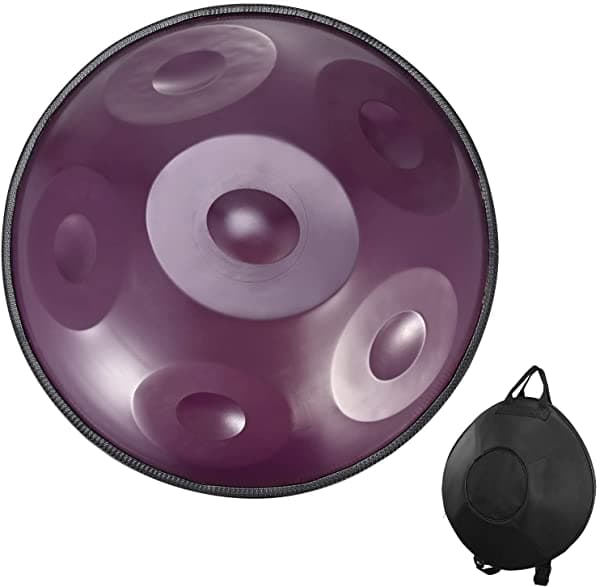 SEAAN Handpan Tambor De 18 Pulgadas De 6 Pulgadas Tambores De Mano Fácil De Transporte De Tambor 6 Notas G3 C4 D4 E4 F4 G4 Purpule