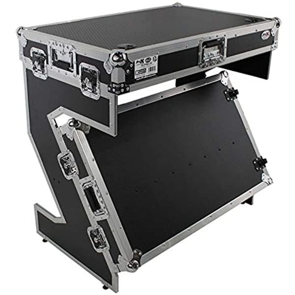 Prox Dj Z-Table - Mesa De Trabajo Portátil Para Niños Diseño Compacto Con Asas Y Ruedas Color Plateado Sobre Negro Xs-Ztable Jr