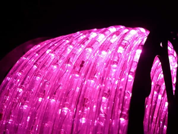 ORANGE TREE TRADE Luces De Cuerda De 150 Pies 3 Cables De Persecución Rosa Chasing Led Luz Kit Iluminacion De Navidad Cuerda Al Aire Libre Iluminacion PK0150-3A12-120