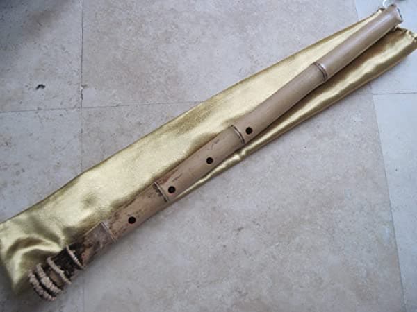 Mizumori 2.3 Pentatonic Shakuhachi Root End 5 Hings Kinko Wudaguji Inlet Buffalo Horn Flake- Tradicional Zen Instrumento