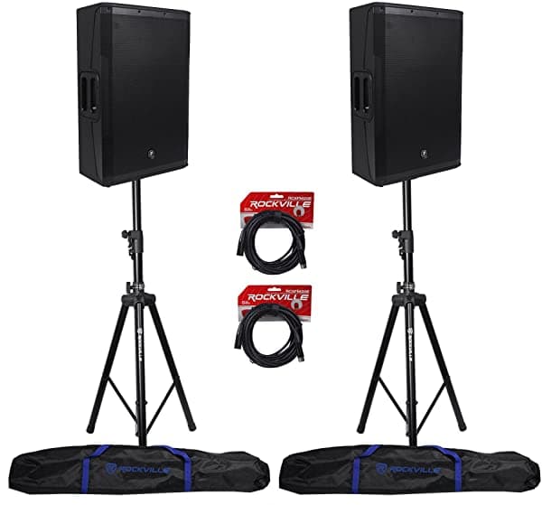 2 Mackie Srm650 15 Potenciados Pa Parlantes+2 Panes De Parlante Hidráulico+Cables
