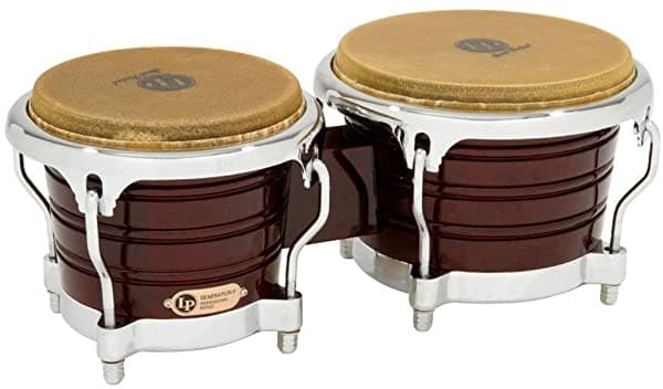 Latin Percussion Percusión Latina Lp201Ax-2Dw Bongo Drum Wine Red Chrome