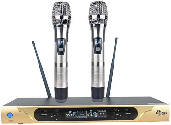 IDOLPRO UHF-626 Micrófonos Inalámbricos de Doble Canal con Nueva Tecnología Digital NUEVO