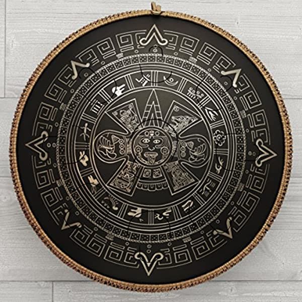 Guda Drum 2.0 Plus Aztec Calendar Rope Decoración Y Fondo De Viaje
