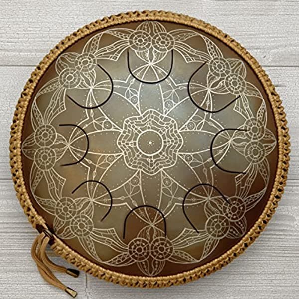 GUDA DRUM Freezbee Pandrum con Decoración de Cuerda y Bolsa de Viaje