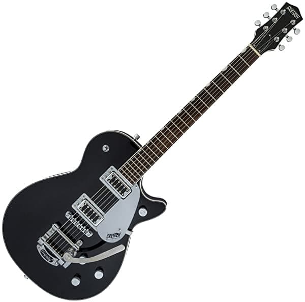 Gretsch Electromatic Collection G5230T - Guitarra Eléctrica De Un Solo Corte Con Bigsby 22 Trastes Cuello Fino En U Diapasón De Nogal Color Negro Brillante