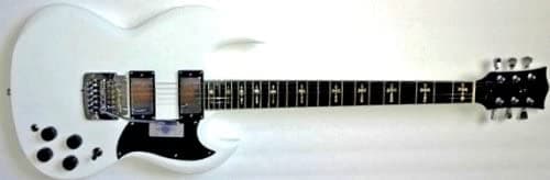 Galaxy Guitarra Trans Starr En Snowblind De Alto Brillo White