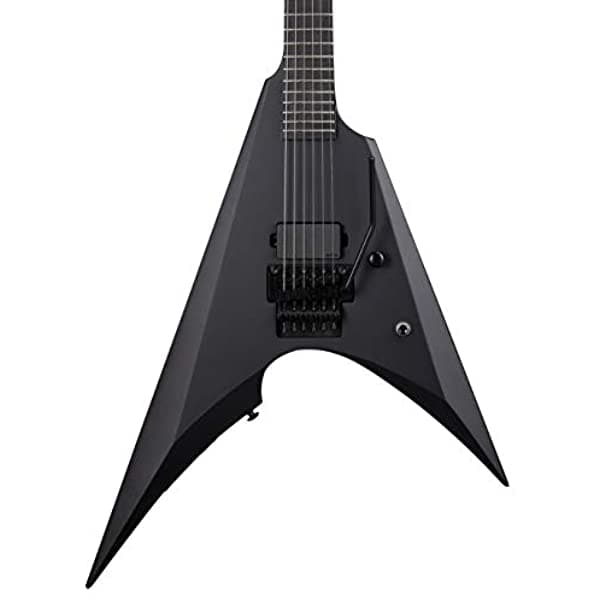 ESP LTD Arrow Guitarra Eléctrica Black Metal, Acabado Negro Satinado LARROWBKMBLKS