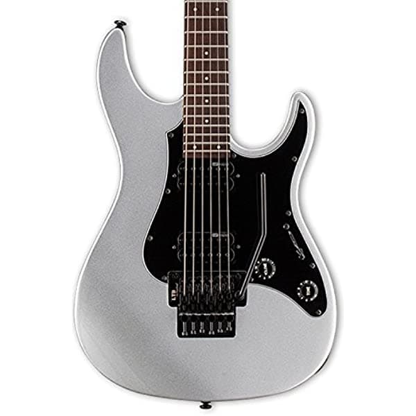 ESP Guitarra de 4 Cuerdas de Cuerpo Sólido Guitarra Eléctrica Silver Metallic LSN200FRRMS