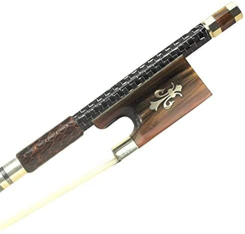 D Z Strad Violin Bow Model 854 Master Fiber De Carbono Barbón De Carbono Buey Horn Fleur-De-Lis Frog D Z Strad #854