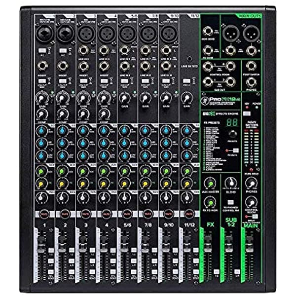 COR Mixer De La Serie Mackie Profx Sin Potencia 12 Canales Profesor Profx12V3 Incluye Auriculares Inhalmbrico Gratis Estereo Bluetooth In-Ear Y 1 Año Todo Música Extendida