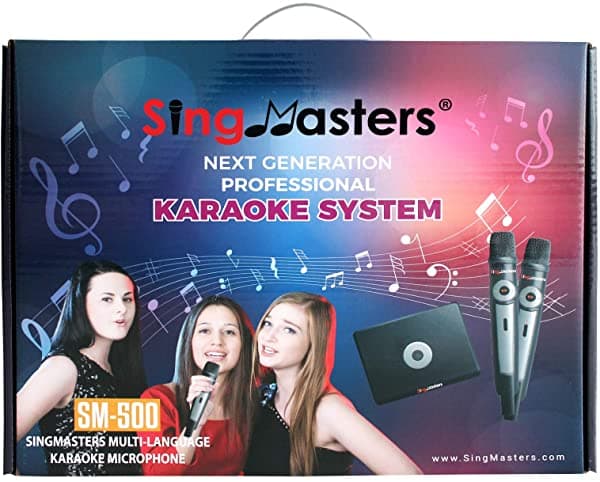 SingMasters Magic Sing SM-500 Spanish Karaoke Player 1402+ Español, Micrófono Inalámbrico, Compatible con YouTube, HDMI, Grabación de Canciones, Máquina de Karaoke