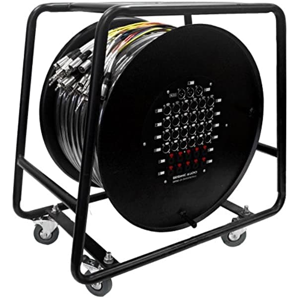Seismic Audio Sapsns-24-3X10X150-Reel 24 Canales Cable Serpienté De 150 Pies En Un Carrete Compatible Presonus 24.4.2