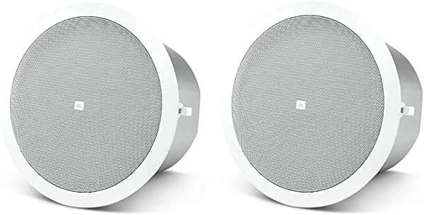 JBL Professional Control 19CST Subwoofers de Techo de 8 Pulgadas, con Ajuste de Transformador, Vendidos en Par, Blanco