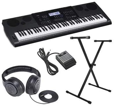Casio Wk-6600 Ultra-Premium Teclado Package Auriculares Stand Sostense Pedal Y Fuente