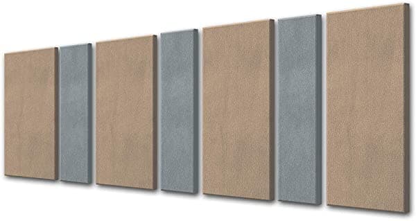Acoustimac Paquete De Pared Del Panel De Gamuza Acústica 7 Pcs 34X1-Spa 44X2-Khaki WPS-PINSTRIPE