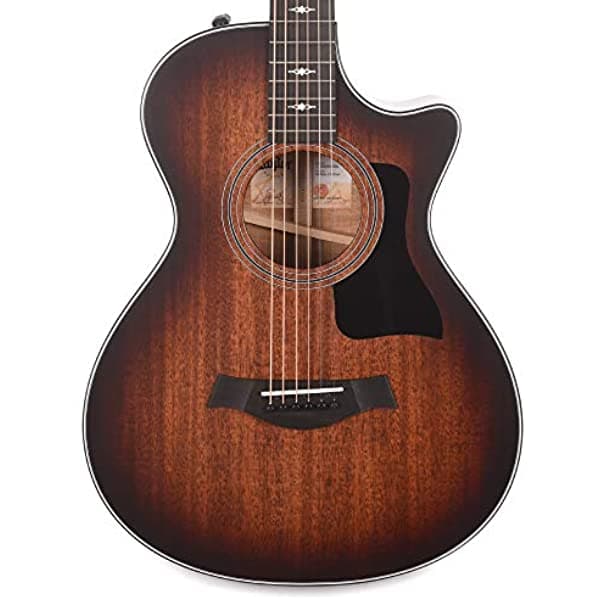 Taylor 322Ce 12-Fret Grand Concert Tropical Caoba/Tasmania Blackwood Sombreado Edgeburst Es2 Con Soporte De Clase V Y Estuche Rígido A303026111004361127