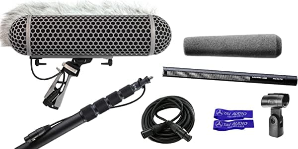 TAI Audio Sennheiser Mkh416 P48 Escopeta Micrófono Bundle K-Tek Ke110Cc Boompole Montó Blimp 6 'Xlr Cable Y 2 Correas De Cable