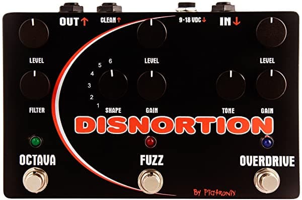 Pigtronix Disnortion Fuzz Overdrive Pedal de Efectos para Guitarra OFO