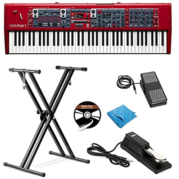 Nord Etapa 3 Hp76 Teclado Bundle Stand Expression Pedal Sostenga Austin Bazaar Dvd Y Pudiza De Pudiza NSTAGE3-HP76-COMBO-STD