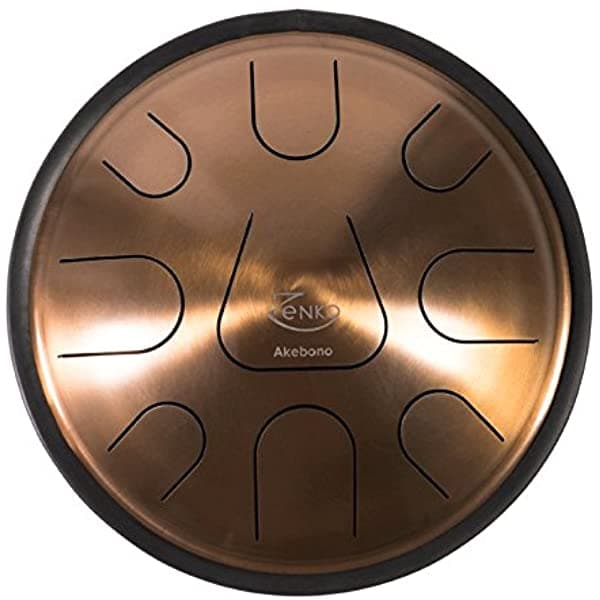 Zenko Akebono Steel Tongue Drum 9 Tonos, Instrumento Musical Intuitivo Deluxe, Funda, Soporte y Mazas Incluidos ZEN03
