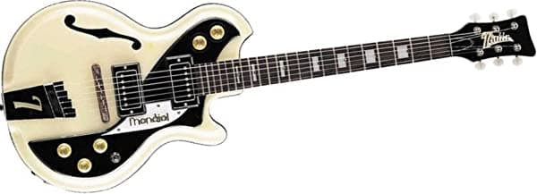 Italia Mondial Classic Semi-Hollow Guitarra Eléctrica Cream Mondial-cr
