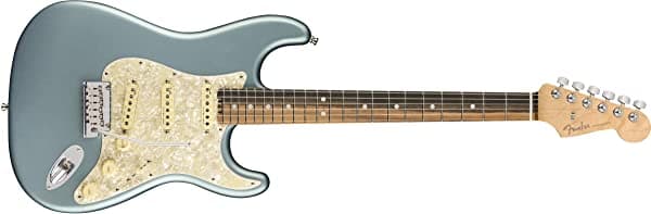 Fender American Elite Stratocaster Guitarra Eléctrica Satin Ice Blue Diapasón de Ebony 114001783