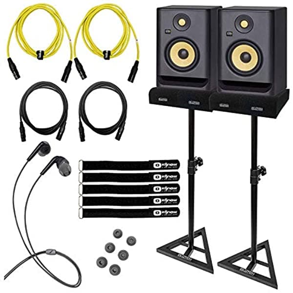 Clutch KRK Rokit RP7G4 4th Gen 6.5 Monitor de Estudio Activo Amplificado Par de Parlantes XLR Cab