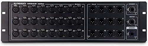 Allen & Heath Ar2412 - Estante De Audio Remoto Para Sistema De Mezcla Digital Gld 24 Pulgadas/12 Salidas Negro (Ah-Ar2-2412-Blk)