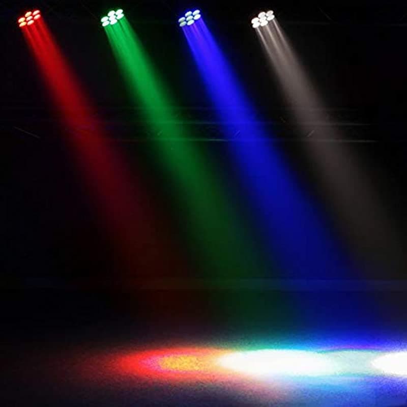 upkinds Mada De Cabezal Led Luz Wash Zoom Efecto 7 × 12W Rgbw 4 En 1 Etapa Luces Sonido Sound Auto Dmx512 Ceremonía De Boda Controlada Con El Esclavo Dj Dispo Bar 2 Pack