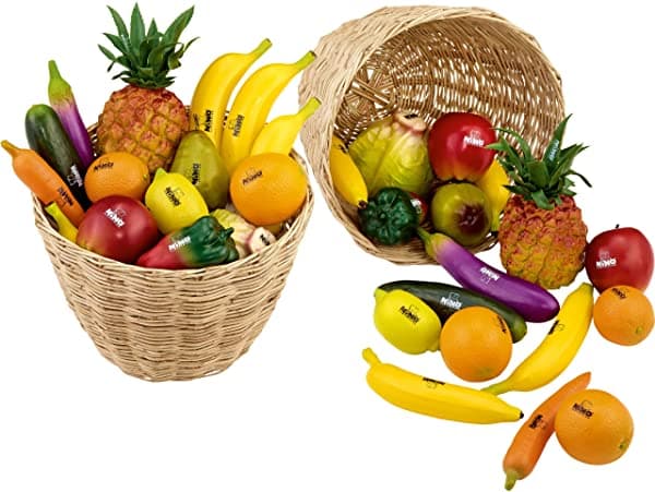 Nino Percusión Ve36-Nino536 Cesta De Surtido De Frutas Y Verduras De Plástico 36 Piezas