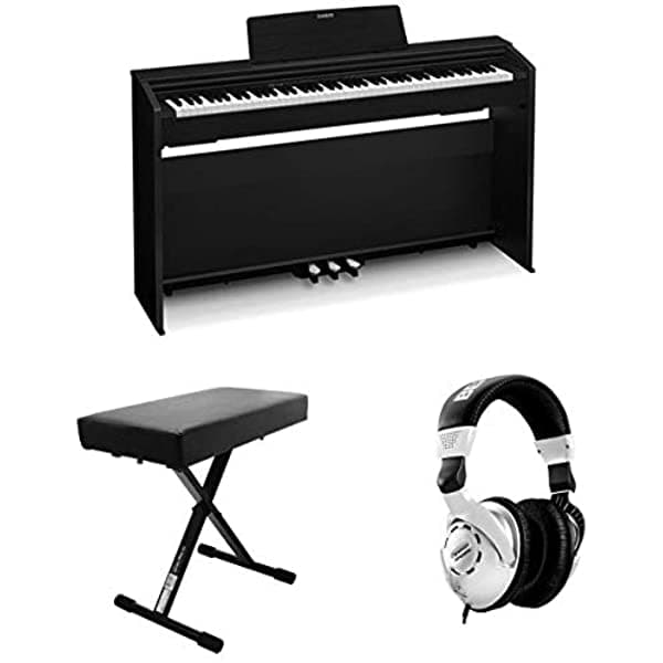 Casio Px-870 Privia 88 Key Consola Piano Bundle Auriculares Stand Bench Y Pedal