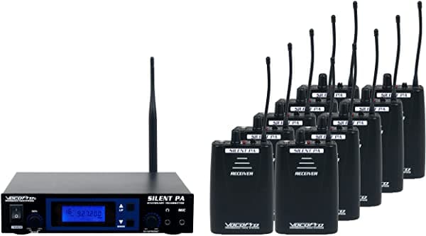 VocoPro SilentPA-Seminar10 16 Canales UHF - Sistema de Transmisión de Audio Inalámbrico
