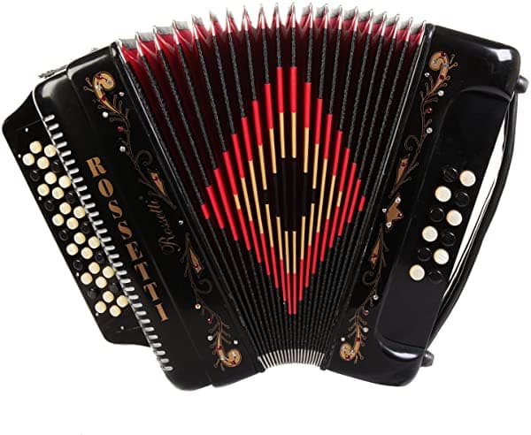 Rossetti 34 Key Acordion Ros3412-Gcf-Bk
