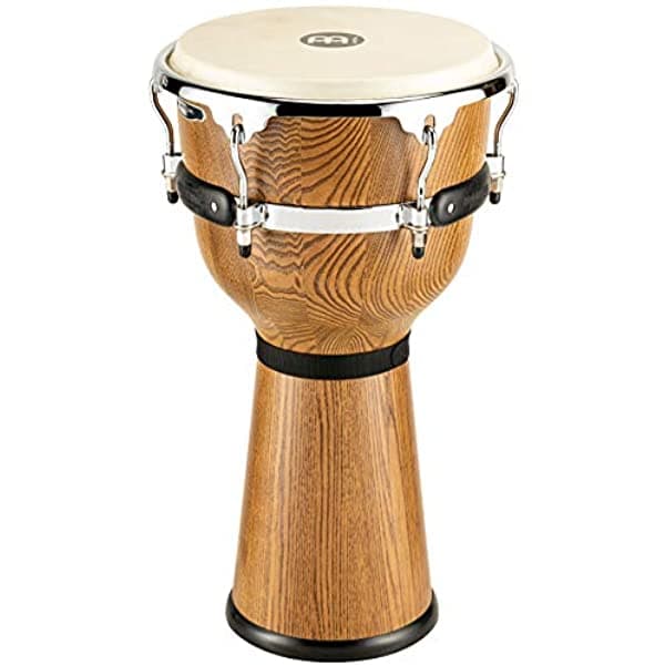 Meinl Percusión Djembe In Zebra Finish American White Ash-No Se Fabrica En China-12 Cabeza De Cabra Floatune Tuning Sistema 2 Años Djw3Zfa-M
