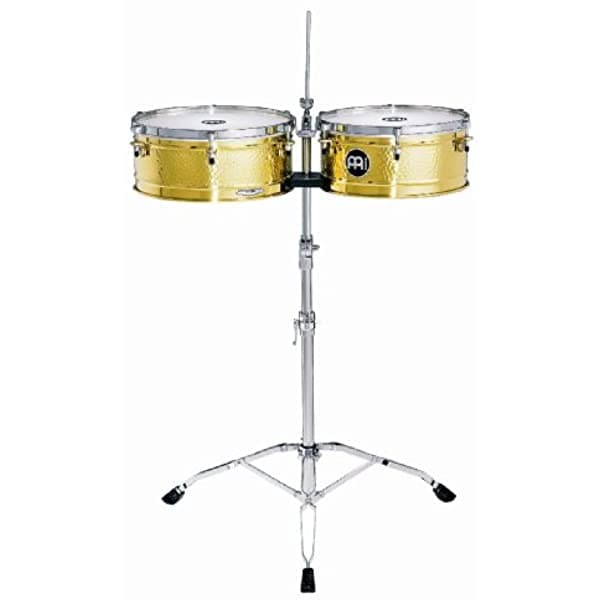 Meinl Percusión Lc1Brass Artist Series Luis Conte Signature Solid Brass Timbales De 14 Pulgadas Y 15 Pulgadas