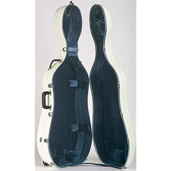 Bobelock 2000W Fiberglass Ivory Blue 4/4 con Ruedas Estuche de Violonchelo BHBU0503A318