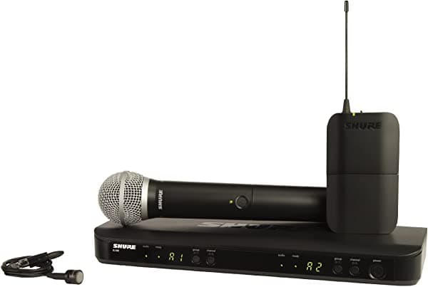 Shure BLX1288 PG85 Combo Inalámbrico Sistema PG58 de Mano y PG185 Lavalier Micrófonos H8 BLX1288/PG85-H8