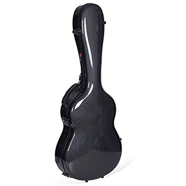 Crossrock Ultraliviano de fibra de vidrio, estuche para guitarra clásica, negro CRF5020CBK