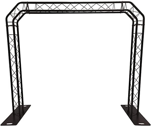Cedarslink Kit De Arco De Arco Negro De 8.25 Pies Altura Móvil Dj Iluminaciones Sistema Metal Arch. Up De 660 Libras De Capacidad! Configuración Rápida Y Fácil! Todo El Metal!