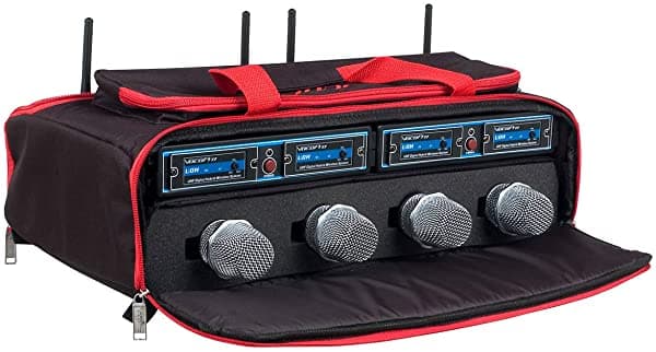Vocopro Udh-Choir-4-Mib Cuatro Canales Inalámbrico Sistema De Micrófono De Mano En Una Bolsa