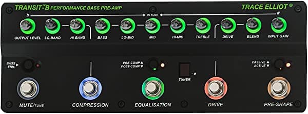 Trace Elliot Pedal De Preamplificador Y Efectos De Graves Transit B TRACETRANSITB