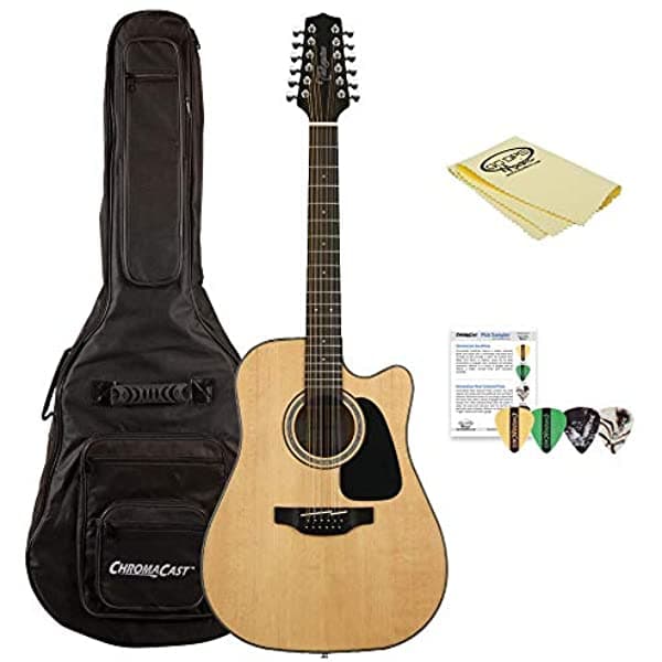 Takamine Gd30Ce-12 Nat-Kit-1 Dreadnought 12-Cuerdas Cutway Electroacústica Jumbo Fondo