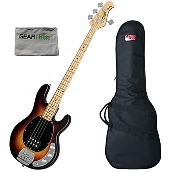 Sterling Ray4-Vsbs-M1 Ray4 Vintage Sunburst 4-Cuerdas Bajo Funda Y